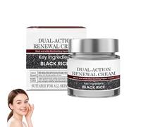 Crema Renovadora de Doble Acción Keratin Erase, Crema Reparadora Calmante de Arroz Blanco y Negro, Mejora la Hidratación de la Piel, para Todo Tipo de Piel (1PCS)