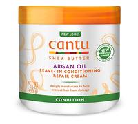 Crema reparadora acondicionadora sin enjuague con aceite de argán CANTU, 453 g El empaque puede variar