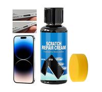Crema reparadora de arañazos para pantallas - Pasta de pulido con esponja, fórmula de 100 g | Solución eficaz para eliminar arañazos para pantallas móviles, caras de reloj, marcos de metal, lentes de