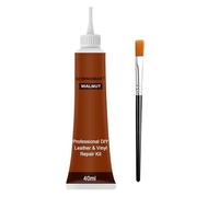 Crema Reparadora de Cuero,Reparador Cuero,Reparador Cuero Coche,Leather Repair Kit,Crema De Reparación De Cuero,Pincel del Artista,para sofás, Asientos de automóviles, Zapatos,Marrón,40ML