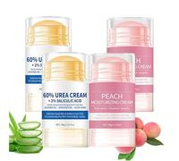 Crema reparadora de manos y pies - Reparación para talones agrietados y callos | Crema hidratante profunda para pies secos, manos, codos, ligera, no grasa, absorción rápida, melocotón (4 unidades)