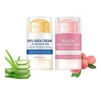 Crema reparadora de manos y pies - Reparación para talones agrietados y callos | Crema hidratante profunda para pies secos, manos, codos, ligera, no grasa, absorción rápida, melocotón (2 unidades)