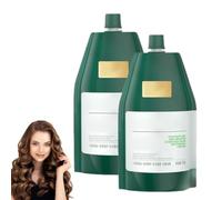 Crema reparadora hidratante y suavizante de queratina polipeptídica para el cabello dañado, mascarilla capilar de queratina y acondicionador profundo, para un cabello con brillo (2 piezas)