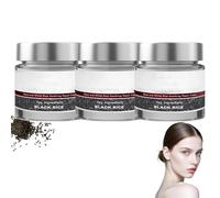 Crema reparadora para la piel con arroz negro, exfoliante con arroz negro y salvado de arroz, fórmula reafirmante y antiarrugas, hidratante y suavizante para todo tipo de pieles (3pcs)