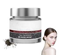Crema reparadora para la piel con arroz negro, exfoliante con arroz negro y salvado de arroz, fórmula reafirmante y antiarrugas, hidratante y suavizante para todo tipo de pieles (1pcs)