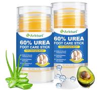 Crema reparadora para talones agrietados, crema pies con un 2% de ácido salicílico y un 60% de urea, barrita de urea para talones agrietados y piel seca, 40g (2PCS)