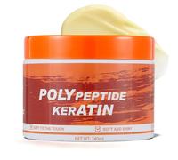 Crema Restauradora de Cabello Quemado con Poli-Keratina, Acondicionador Hidratante sin Enjuague, Mascarilla Capilar Suavizante con Polipéptidos de Keratina, Reduce el Frizz