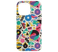 Crema Retro 80s 90s Bold Play Icon Pattern Carcasa para iPhone 14 Pro MAX