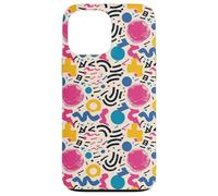 Crema Retro 80s 90s Brush Form Energy Pattern Carcasa para iPhone 13 Pro MAX