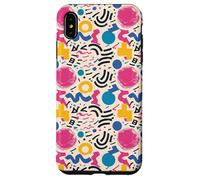 Crema Retro 80s 90s Brush Form Energy Pattern Carcasa para iPhone XS MAX