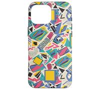 Crema Retro 80s 90s Tech Shape Mix Pattern Carcasa para iPhone 16 Pro MAX