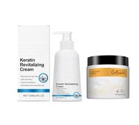 Crema Revitalizante De Keratina, Tratamiento Capilar Con ColáGeno Para Cabello Seco Y DañAdo, HidratacióN Y Suavizado. (2)