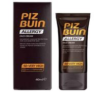 Crema Solar Cara Piz Buin Alergia Protección Factor SPF 50 40 ml - Para Pieles Intolerantes al Sol