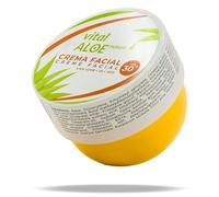 Crema Solar Facial 30+ con Aloe Vera 50 ml | Protector Solar Facial Hidratante con Protección UVA + UVB + IR + HEV | Textura Ligera de Rápida Absorción | Uso Diario para Todo Tipo de Pieles