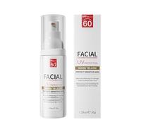 Crema Solar Facial SPF 60+ Protección Muy Alta, Sunscreen, Resistente al Agua, Textura Ligera No Grasa, Para Piel Sensible, Protección Duradera, Absorción Rápida, Compatible con Maquillaje
