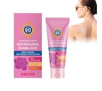 Crema Solar Facial SPF90+, Sunscreen, Protección Ultra Alta contra Rayos UVA/UVB, Textura Ligera de Absorción Rápida, Ideal para Pieles Mixtas y Grasas, Apto para Uso Diario en Ciudad y Playa