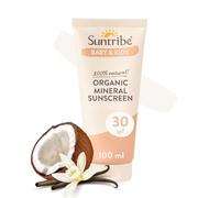 Crema Solar Natural Mineral Bebés & Niños FPS 30 Suntribe - 100 ml, Ecológica, Suave, sin Perfume - 100% Natural, Óxido de Zinc Sin Nanopartículas - "Mejor Crema Solar Mineral 2024" (The Independent)