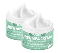 Crema Urea 40% con Ácido Salicílico 2% | Pack de 2 Tarros de 150g | Para Pies y Manos con Ácido Hialurónico, Árbol de Té y Aloe Vera | Hidratante, Elimina Callos y Suaviza la Piel