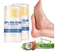 Crema Urea 60 Por Ciento, Crema Reparadora Para Pies Secos Y Talones Agrietados, Hidratante Para El Cuidado De Pies Manos Y Codos, Bálsamo Para Piel Gruesa Áspera Y Con Grietas, 2 Piezas