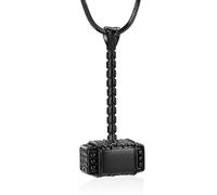 Cremación Mjolnir Thors Hammer Urn Collar para cenizas para hombres Celtic Nordic Viking Joyería de cremación para mujeres Recuerdo Memorial Ashes Pendant