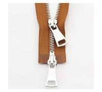 cremallera, 2 piezas de chaqueta doble botonadura, abrigo, manualidades, cola abierta, accesorios bidireccionales(Brown,70 cm)