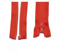 Cremallera 3 uds 5# 30/40/55/60/70/80/90 cm cremallera de resina cremalleras plástico con bloqueo automático extremo abierto for coser ropa para Coser(Red,70cm)