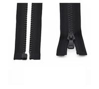 Cremallera 3 uds 5# 30/40/55/60/70/80/90 cm cremallera de resina cremalleras plástico con bloqueo automático extremo abierto for coser ropa para Coser(Black,80cm)