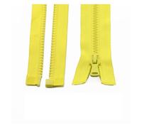 Cremallera 3 uds 5# 30/40/55/60/70/80/90 cm cremallera de resina cremalleras plástico con bloqueo automático extremo abierto for coser ropa para Coser(Yellow,80cm)