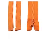 Cremallera 3 uds 5# 30/40/55/60/70/80/90 cm cremallera de resina cremalleras plástico con bloqueo automático extremo abierto for coser ropa para Coser(Orange,80cm)