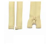 Cremallera 3 uds 5# 30/40/55/60/70/80/90 cm cremallera de resina cremalleras plástico con bloqueo automático extremo abierto for coser ropa para Coser(Khaki,30cm)