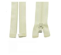 Cremallera 3 uds 5# 30/40/55/60/70/80/90 cm cremallera de resina cremalleras plástico con bloqueo automático extremo abierto for coser ropa para Coser(Beige,60cm)