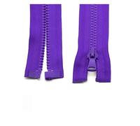 Cremallera 3 uds 5# 30/40/55/60/70/80/90 cm cremallera de resina cremalleras plástico con bloqueo automático extremo abierto for coser ropa para Coser(Purple,80cm)