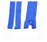 Cremallera 3 uds 5# 30/40/55/60/70/80/90 cm cremallera de resina cremalleras plástico con bloqueo automático extremo abierto for coser ropa para Coser(Blue,60cm)
