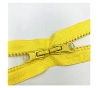 Cremallera 3 uds 80cm 90cm 5# deslizadores de cremallera doble resina plástica colorida for ropa bolsa suministros costura separadora para Coser(Yellow,90cm)