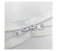 Cremallera 3 uds 80cm 90cm 5# deslizadores de cremallera doble resina plástica colorida for ropa bolsa suministros costura separadora para Coser(WHITE,80cm)