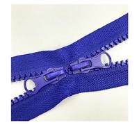 Cremallera 3 uds 80cm 90cm 5# deslizadores de cremallera doble resina plástica colorida for ropa bolsa suministros costura separadora para Coser(Dark Blue,90cm)