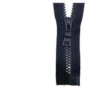 Cremallera 5# 3 uds 30/40/55/60/70/80/90cm cierre automático de extremo abierto cremallera de resina plástica colorida for ropa(Black,40CM_5#)