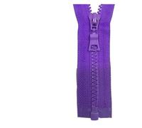 Cremallera 5# 3 uds 30/40/55/60/70/80/90cm cierre automático de extremo abierto cremallera de resina plástica colorida for ropa(Purple,60CM_5#)
