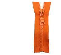 Cremallera 5# 3 uds 30/40/55/60/70/80/90cm cierre automático de extremo abierto cremallera de resina plástica colorida for ropa(Orange,80CM_5#)