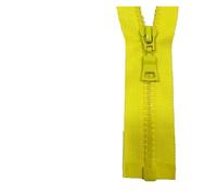 Cremallera 5# 3 uds 30/40/55/60/70/80/90cm cierre automático de extremo abierto cremallera de resina plástica colorida for ropa(Yellow,60CM_5#)