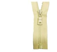 Cremallera 5# 3 uds 30/40/55/60/70/80/90cm cierre automático de extremo abierto cremallera resina plástica colorida for ropa para Coser(Beige,80cm)