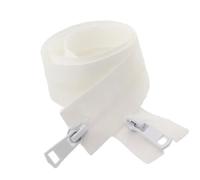 Cremallera a medida, 4 piezas 60-150 cm 5# Multicolor cremallera invisible doble deslizador accesorios de costura(White,100CM-5#)
