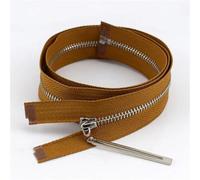 Cremallera a medida, 5 uds 3 cremalleras metálicas 15-70cm Multicolor for bolso Jeans chaqueta accesorios DIY(BrownSilver,CLOSE-END-30CM-COLOR3)