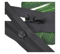 Cremallera a medida, Cremallera invisible de nailon negro 2 5 10M talla 3-10 for chaqueta bolso(Black-40mm,10M+10Pcs)