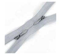 Cremallera a medida, Cremalleras invisibles de nailon talla 3, 60/120 cm, 5/10 piezas, multicolor for costura y confección(Grey,120CM-5PCS)