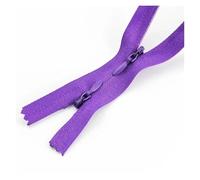 Cremallera a medida, Cremalleras invisibles de nailon talla 3, 60/120 cm, 5/10 piezas, multicolor for costura y confección(DarkPurple,120CM-10PCS)
