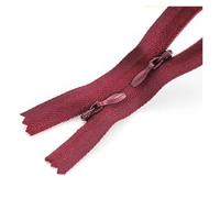 Cremallera a medida, Cremalleras invisibles de nailon talla 3, 60/120 cm, 5/10 piezas, multicolor for costura y confección(Wine,60CM-5PCS)
