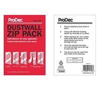 ProDec Cremallera autoadhesiva de 2,1 m para crear rápida y fácilmente el acceso a la puerta a través de pantallas de polietileno. Corta a medida, cinta adhesiva a la pantalla y corta en el medio para