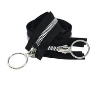 Cremallera Bidireccional 5# 8# 60-100cm Cremalleras de resina con doble cursor y extremo abierto, tirador anilla en O, kit reparación cremalleras for chaquetas bolsos, bricolaje(Silver-No8,70cm)