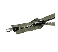 Cremallera Bidireccional Chaqueta de plumas con cremallera doble cursor #5, resina, larga, bidireccional, 80 cm(DarkGreen)